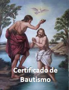 Certificado de bautismo
