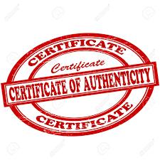 Certificado de autenticidad 